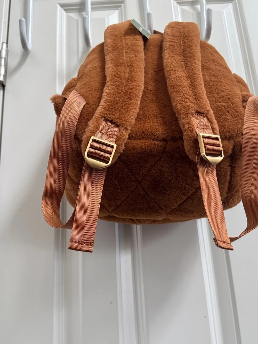 Vera Bradley x Wicked Quilted Plush Mini Backpack in Rust